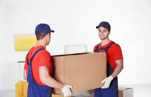 House removals team planning a move in Barnet residential area