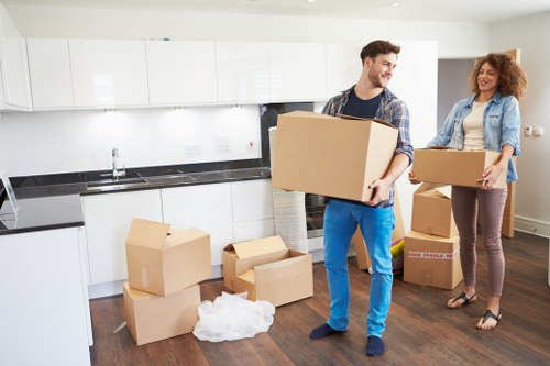 Local team removing unwanted furniture from a Barnet flat