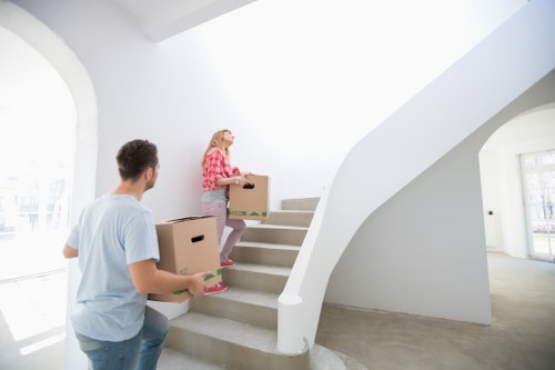 Commercial relocation using a removal truck in North London