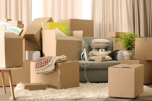 Van and mover assisting with a residential move in Barnet