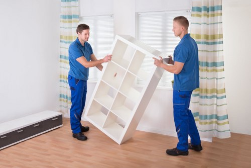 Careful loading of student boxes and furniture for a Barnet move