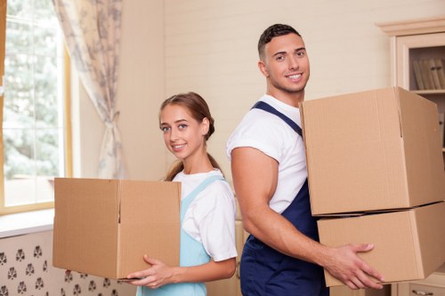 A family home move in Barnet with packing underway