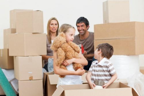 Careful loading of office furniture and equipment for a Barnet move